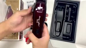 Paket Alat Cukur Rambut Kemei KM 2600 PG Hair Clipper Rechargeable Cordless Electric LCD Mesin Cukur