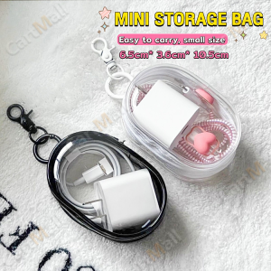 Waterproof Clear Data Cable Storage Bag Portable Mini Zipper Bag Storage Box