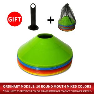 Football Training Equipment 10pcs Cone Set for Kid Pro Disc Cones Agility Exercise Obstacles Avoiding Sport Training Accessories