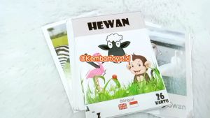 FC-HEWAN Flash Card Animals: Alat Bantu Belajar Kartu Edukasi Binatang Berbahasa Indonesia & Inggris