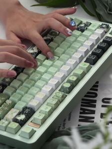 Chủ Đề Chiêm Tinh Học URE Green Night 122 Phím Bộ Keycap PBT Dye-Sub Dành Cho Bàn Phím Cơ MX Switch - Hoàn Thiện Ánh Kim Ngọc Trai