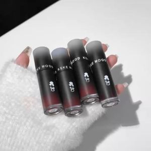 Gothic Brown Black Matte Lip Mud Dark Velvet Lipstick Long Lasting Soft Transfer Proof Punk Gothic Lipstick Makeup Cosmetics