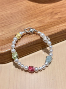 Original Design Handmade Pearl Beaded Crystal Bracelet Womens Fashion Jewelry Adjustable Colorful Bracelets Custom Made