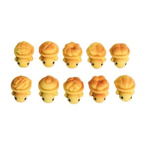 Random 10pcs Garden Mini Decorations Home Office Desks Turtles Gifts Miniature Landscape Resin Luminous Bread Turtles Ornaments