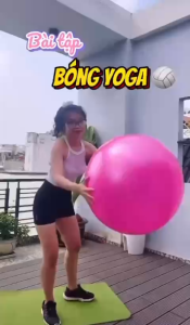 Bóng yoga TRƠN 85cm ( Kèm Bơm Bóng-VÀ Không Bơm ) Tienphatsmart Gym Ball