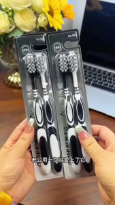 TWOL SHOP Stock no.2292pcs/pack Medium Hard Hair Toothbrush for Men with Strong Spiral Brush Wire Morning and Evening Care