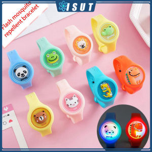 Childrens Mosquito Rrepellent Bracelet Toy Light Watch With Light Cartoon Fragrance Plant Essential Oil Repellent Silicone Bracelet Baby And Childrens Lamp Watch