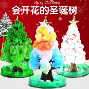 Magic Christmas Tree DIY Paper Flowering Toy Material Pack Water Crystallization Desktop Decoration Childrens Gift