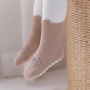 1/4 Pairs Childrens Non-Slip Socks Cute Cartoon Pattern Kids Boys Girls Floor Socks Comfortable Breathable for Toddler