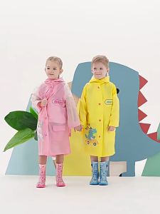 Heavy rain protection Thick Raincoat for Kids Waterproof Extendable With Children Raincoat