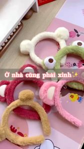 Cài tóc băng đô lông bờm tóc nữ tai gấu mềm mại dễ thương phong cách hàn quốc màu hồng - Mã CT026