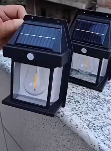 ไฟติดผนัง RXC1090 LED มีเซ็นเซอร์ โซล่าเซลล์ ชาร์จแสงอาทิตย์ 100% ประหยัดไฟ led Solar Light กันน้ํา เปิดปิดอัตโ