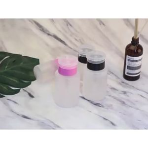 No Liquid Included Dry Nail Wipes & Empty Pump Dispenser Bottle Combo Lint Free Absorbent Cotton Pads Nail Art Removal Daily