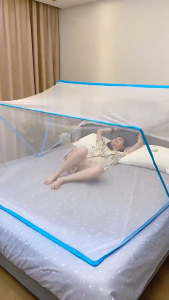 Leego Màn Xếp tự bung Mùng chụp xếp thông Minh 1m2/1m4/1m6/1m8