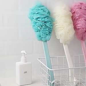 Cây Chổi Bông Tắm Có Cán Kì Cọ Lưng - KIỂU BÔNG TẮM - Dụng Cụ Massage Chà Tẩy Tế Bào Chết [ Hàng Có Sẵn ]