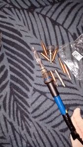 COD 6 PCS Mata Solder 1 Set Lengkap + Dudukan Kepala Solder - Set Mata Solder Iron Tip Nonmagnetic Tembaga