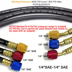 1.8/1m A/C Charging Hose Set for HVAC Air Condition Refrigerant R12 R22 R502 R134A R410 R404 R410a HVAC Charging Hose