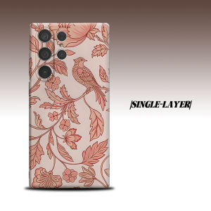 Vintage Peony Bird Floral For Samsung Galaxy S26 S25 S24 A56 A36 Dual Layer Luxury Fashion Full Lens Protective Case