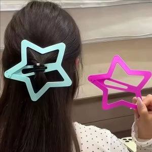 6 cái cực lớn rỗng Ngôi sao kẹp Tóc Ngôi Sao Snap kẹp tóc 15cm sáng tạo Mũ sắt kẹp tóc Phụ kiện tóc cho cô gái