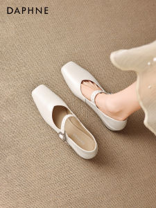Daphne | Flat Womens Mary Jane Shoes French Style Square Toe Summer Low Heel