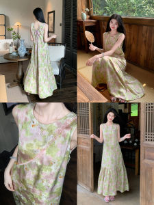 Floral Print Reversible Summer Loose Long Dress