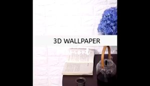 [ PAKET 10 LEMBAR ] Wallpaper 3D Foam Batu Bata / Sticker Dinding Timbul Warna PINK