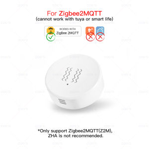 Zigbee Tuya Smart Vibration Sensor Door Window Glass Broken Detector Anti-theft Motion Shock Alarm for Smart Life Z2M Need Hub