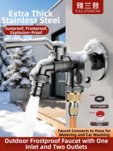 YALANDENG | Anti-Freeze Outdoor Dual-Outlets Faucet