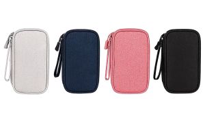 TRG79 - TAS GADGET DOUBLE LAYER ORGANIZER POUCH CANVAS KABEL HP POWERBANK WATERPROOF