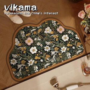 VIKAMA Diatomaceous Earth Doormat in American Style Water-Absorbing Quick-Dry Mat Ideal for Home Bathroom Entrances mat