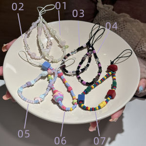 สร้อยคอโทรศัพท์แบบสร้อยลูกปัดสร้างสรรค์ ทำมือ ใส่กล้องดิจิตอล สายรัดโทรศัพท์แบบโปร่งใส อุปกรณ์เสริมโทรศัพท์มือถือ