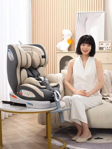 Lightweight Portable Car Seat 0-4Y with 360° Rotation | ISOFIX Certified Safety Seat 4-in-1 Travel System with Mosquito Net for Kids