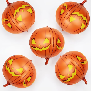 Bộ 5 Bóng Bay Hình Bí Ngô 4D Cho Bữa Tiệc Halloween The Nightmare Before Christmas Trang Trí Kinh Dị Bóng Bay Chất Liệu Giấy Nhôm
