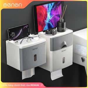 MENGNI Chống Nước Hộp Đựng Giấy Vệ Sinh Treo Tường Hộp Bảo Quản Khăn Giấy Nhựa Cao Cấp Hộp Đựng Cuộn Giấy Vệ Sinh Phụ Kiện Phòng Tắm