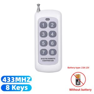 kebidumei | 433Mhz Wireless RF Remote Control 1527 Learning Code Transmitter 2 4 6 8 Keys Long Range For Smart Home Garage Door Opener