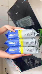 YIRUI 80PCS Lemon Kitchen Wet Wipes Extra Large Degreasing Tissue Oil Stain Removal Tisu Dapur Basah Disposable Multipurpose Cleaning Wipes for Kitchen