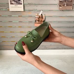 Spring and Summer Leisure Daily Low Top Womens Shoes Fashion Student Bow Thick Sole Shoes Womens Single Shoes