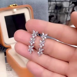Huitan Nữ Thẩm Mỹ Tòn Ten Bông Tai Rực Rỡ Hầu Tước Đá Cubic Zirconia Đính Hôn Tiệc Cưới Trang Sức Thời Trang