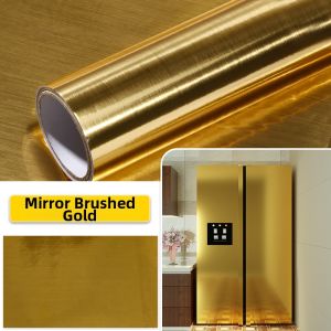 XIANXIANWUFANG | Golden Brushed Matte Stainless Steel Film