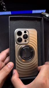 Luxury Wavy Pattern Magnetic Phone Case for IPhone 13 14 15 Pro Max Plain Color Shockproof Hard Pc Casing