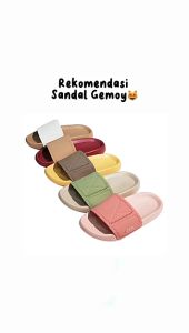 Luofu Sandal Selop Wanita Import Karet Jelly Korea Style / Sandal Selop Wanita Simple Elegan Terbaru