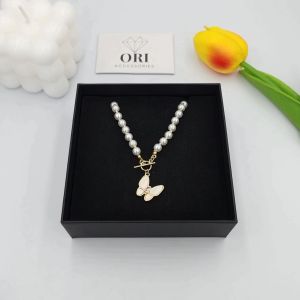 Dây chuyền nữ dây chuỗi ngọc hình cánh bướm Vivian trang nhã ORI ACCESSORIES D119