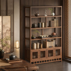 OYIla | Chinese Style Tea Storage Shelf Antique Display Organizer
