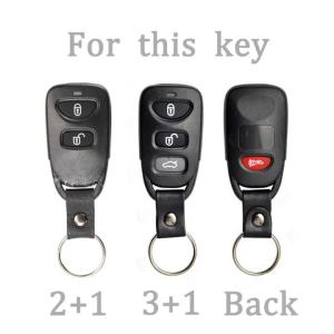TPU Remote Car Key Shell Case For Hyundai Elantra Sonata Santa for Kia Carens 2+1/3+1 Buttons Key Protector Cover Key Chain Set