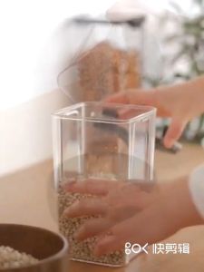 460/700/1300/1800ML Food Storage Container Plastic Kitchen Refrigerator Noodle Box Multigrain Storage Tank Transparent Sealed Cans