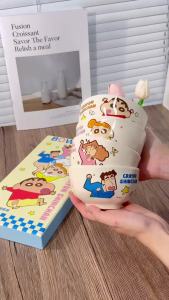 CRAYON SHINCHAN | 6 inch Kawaii Cartoon Anime Crayon Shin-chan Ceramic Bowls 800ml Noodle Salad Fruit Rice Bowls Kitchenware Kid Birthday Gift