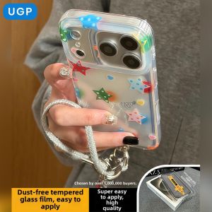 UGP | Dopamine Style Aesthetic Anti-drop Full Body Case with Rope Colorful Stars
