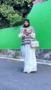 BELIFI | Wury Top Atasan Premium Bahan Brocade Lace Oversize