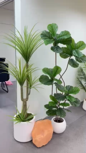 【SG Evergreen】Fake Potted Plants Artificial Plant Large Potted PlantsFaux Agave Plant Yucca Tree in Pot for Home Decor