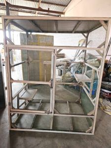 กรงสัตว์เลี้ยงขนาดใหญ่ พื้นโล่ง ขนาด150×100×100ซม.